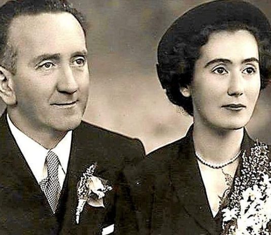 El jefe de la Marina de Guerra de Euzkadi Jokin Egia y su mujer, Miren Orrantia.