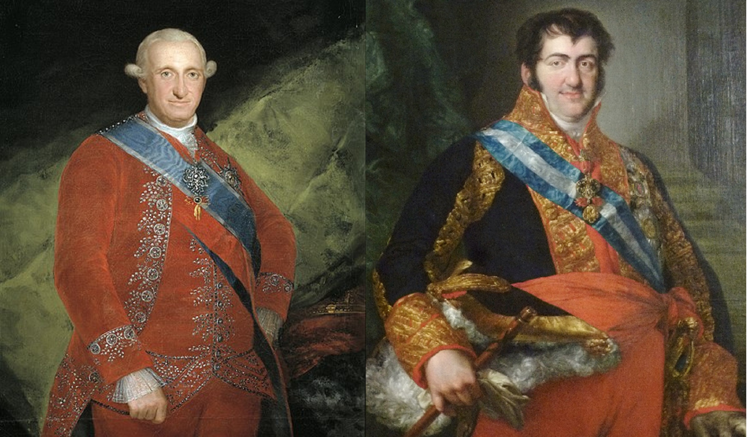 Carlos IV y Fernando VII. Fuente Museo del Prado