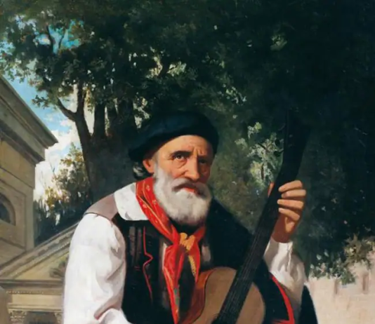 Retrato al óleo de José María Iparraguirre pintado por Antonio María Lecuona y que preside el salón de plenos del Ayuntamiento de Urretxu.