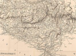 Edición francesa de 1845 del denominado 'mapa de Zaratiegui', natural de Olite Erriberri.