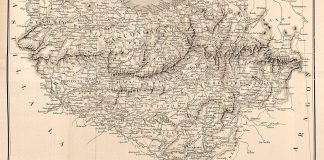 Edición francesa de 1845 del denominado 'mapa de Zaratiegui', natural de Olite Erriberri.